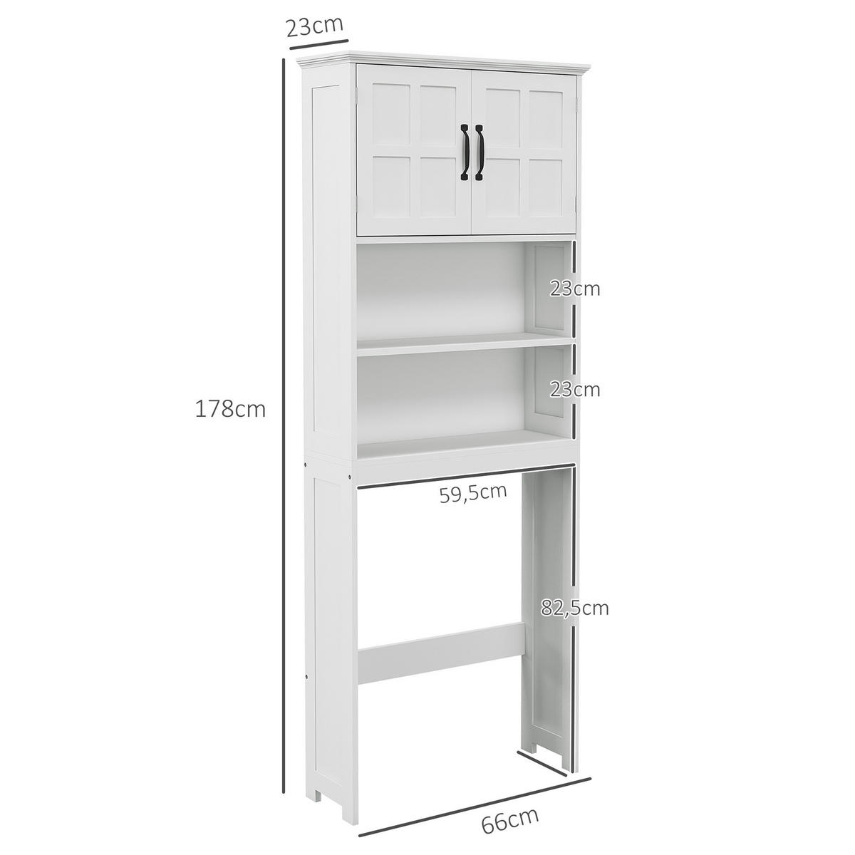 HÄNGESCHRANK Weiß 1 Stück - Weiß, Kunststoff (66/178/23cm) - GiPP