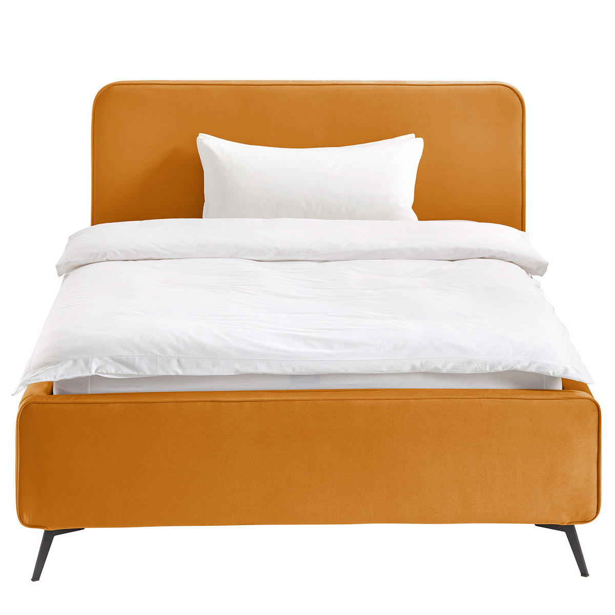 POLSTERBETT - Gelb, Textil (140/200cm) - home24