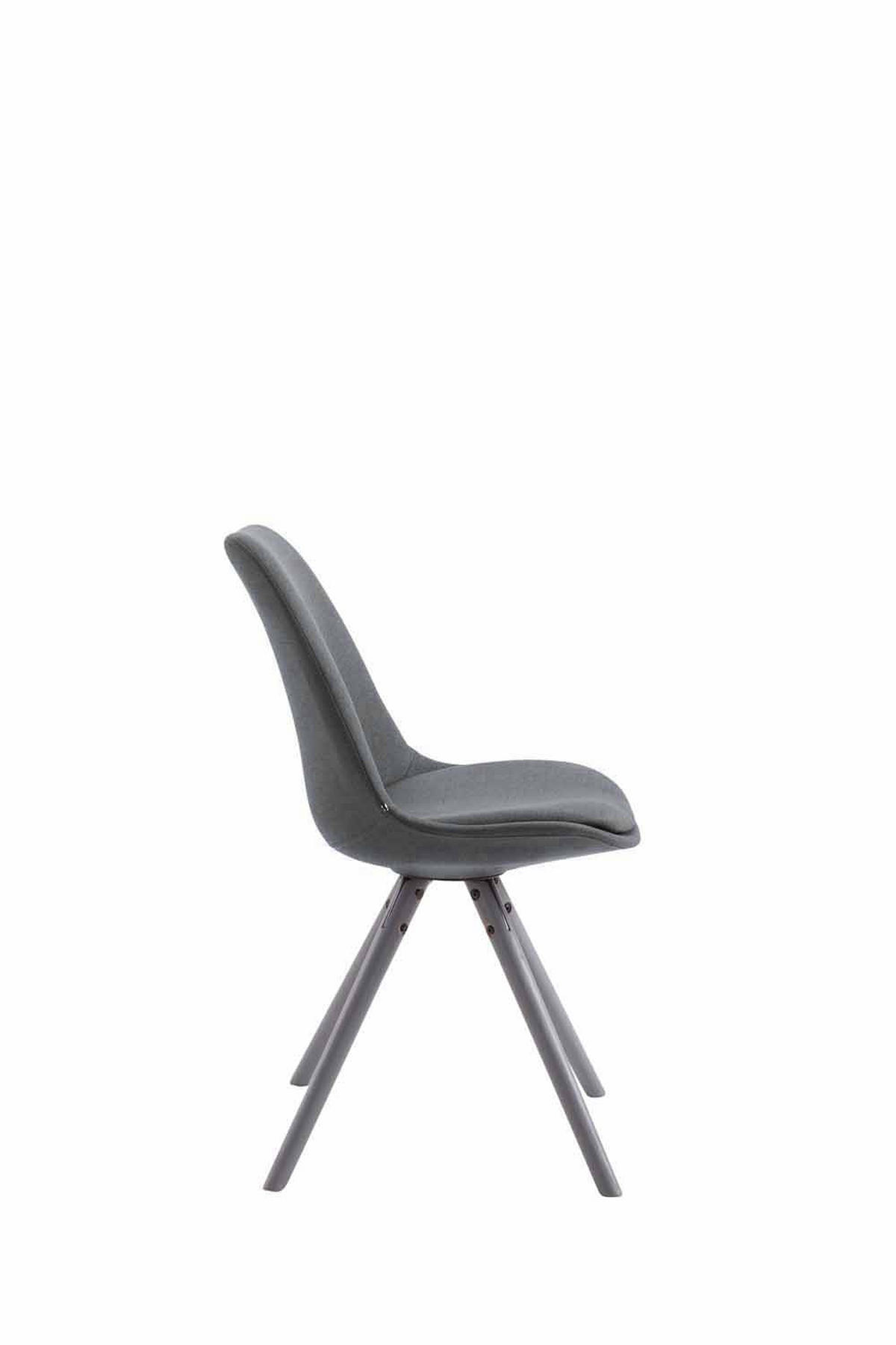 STUHL Stoff dunkelgrau - Dunkelgrau/Grau, Holz/Textil (48/84/56cm) - CLP