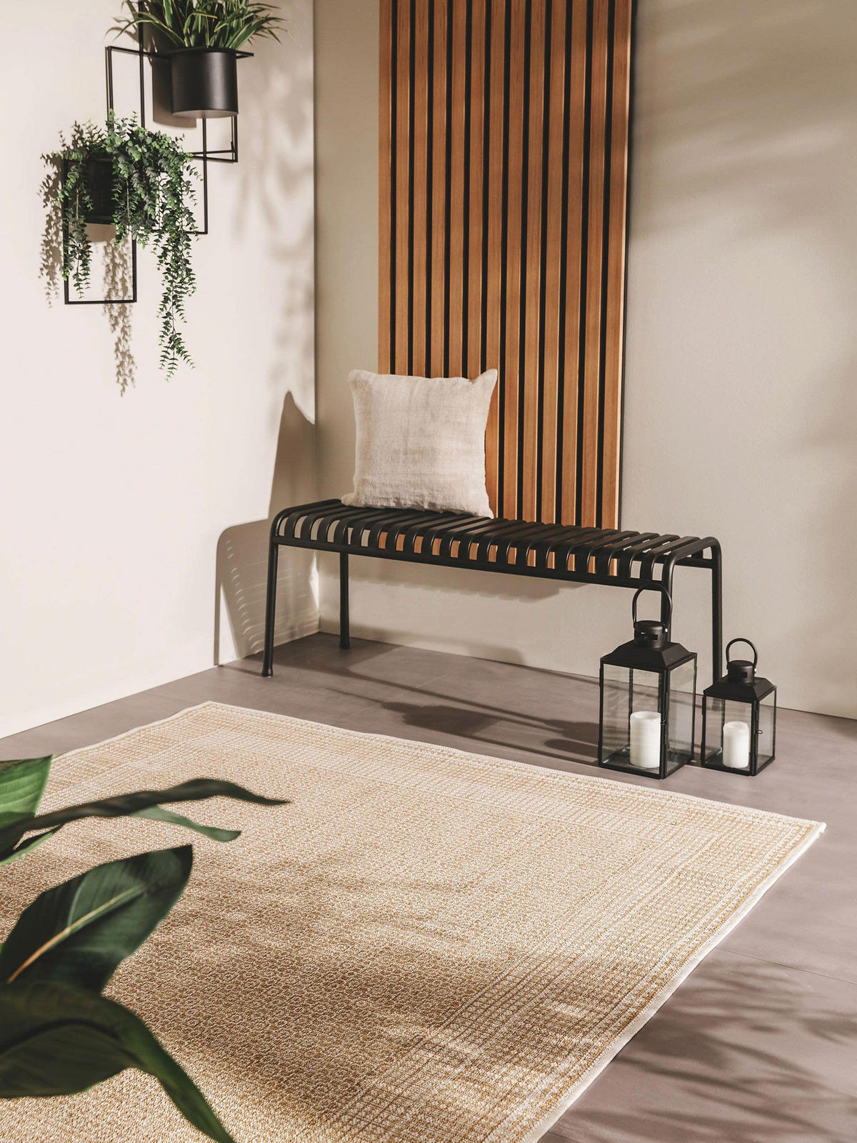 OUTDOORTEPPICH Cleo Cream/Beige 80x150 cm - Creme, Textil (80/150cm) - benuta Nest