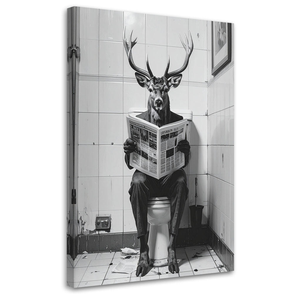 LEINWANDBILD Tiere 80x120cm - Schwarz, Textil (80/120cm) - Feeby