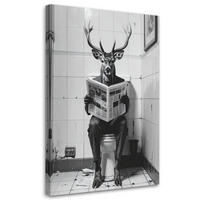 LEINWANDBILD Tiere 80x120cm - Schwarz, Textil (80/120cm) - Feeby