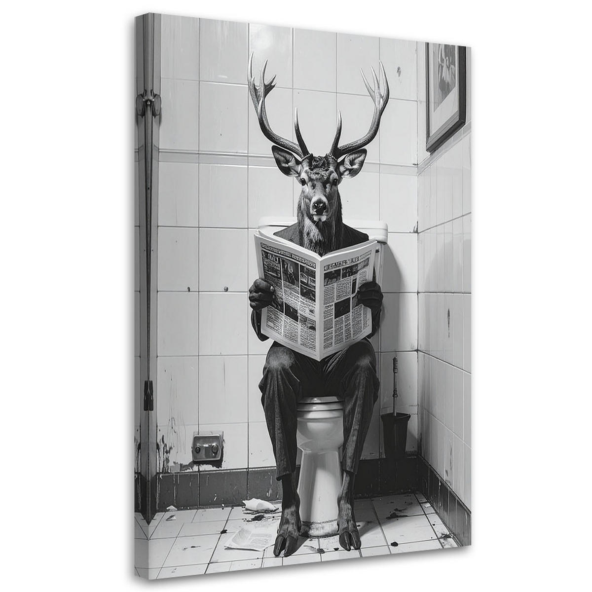 LEINWANDBILD Tiere 80x120cm - Schwarz, Textil (80/120cm) - Feeby