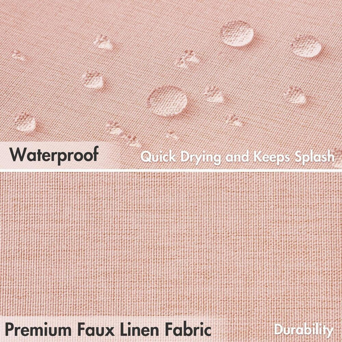 DUSCHVORHANG, rosa, 200 x 180 cm, Leinen - Rosa, Textil (180/200cm) - Authentics