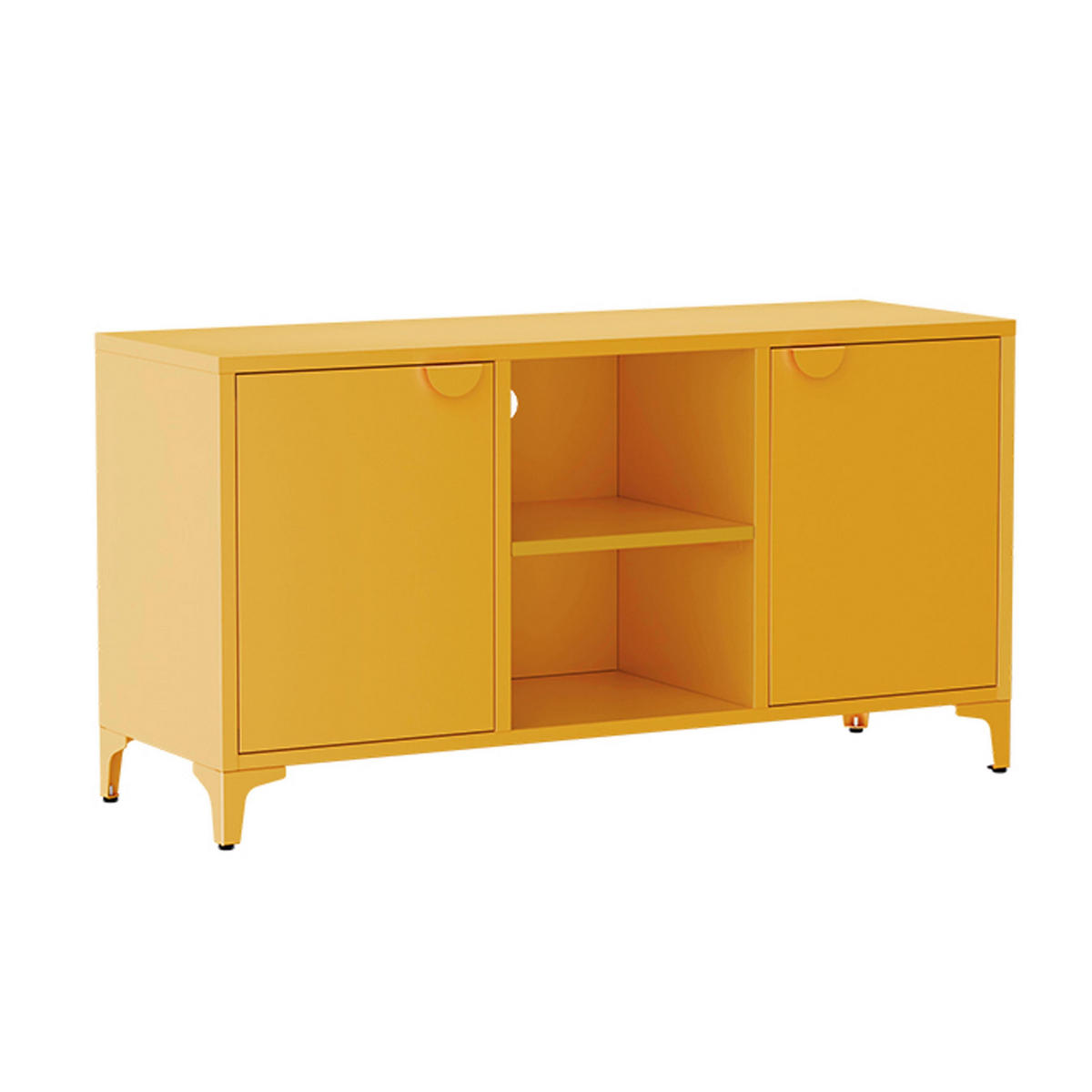 SIDEBOARD 120 cm, Gelb - Gelb, Metall (40/63/120cm) - Oviala