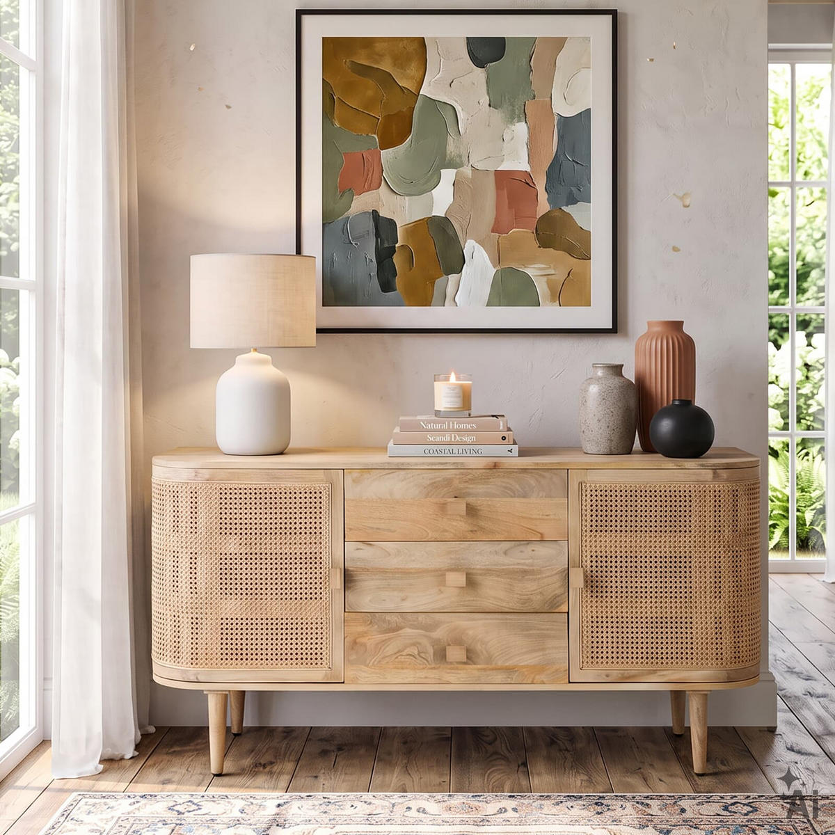SIDEBOARD DION natur - Naturfarben, Holz (160/80/40cm) - IDIMEX