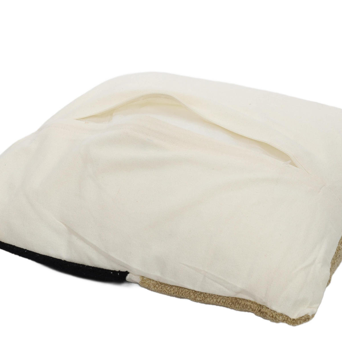 DEKOKISSEN mit geometrischem Muster 43/43/9 cm - Beige, Naturmaterialen (43/43cm) - Home Styling Collection