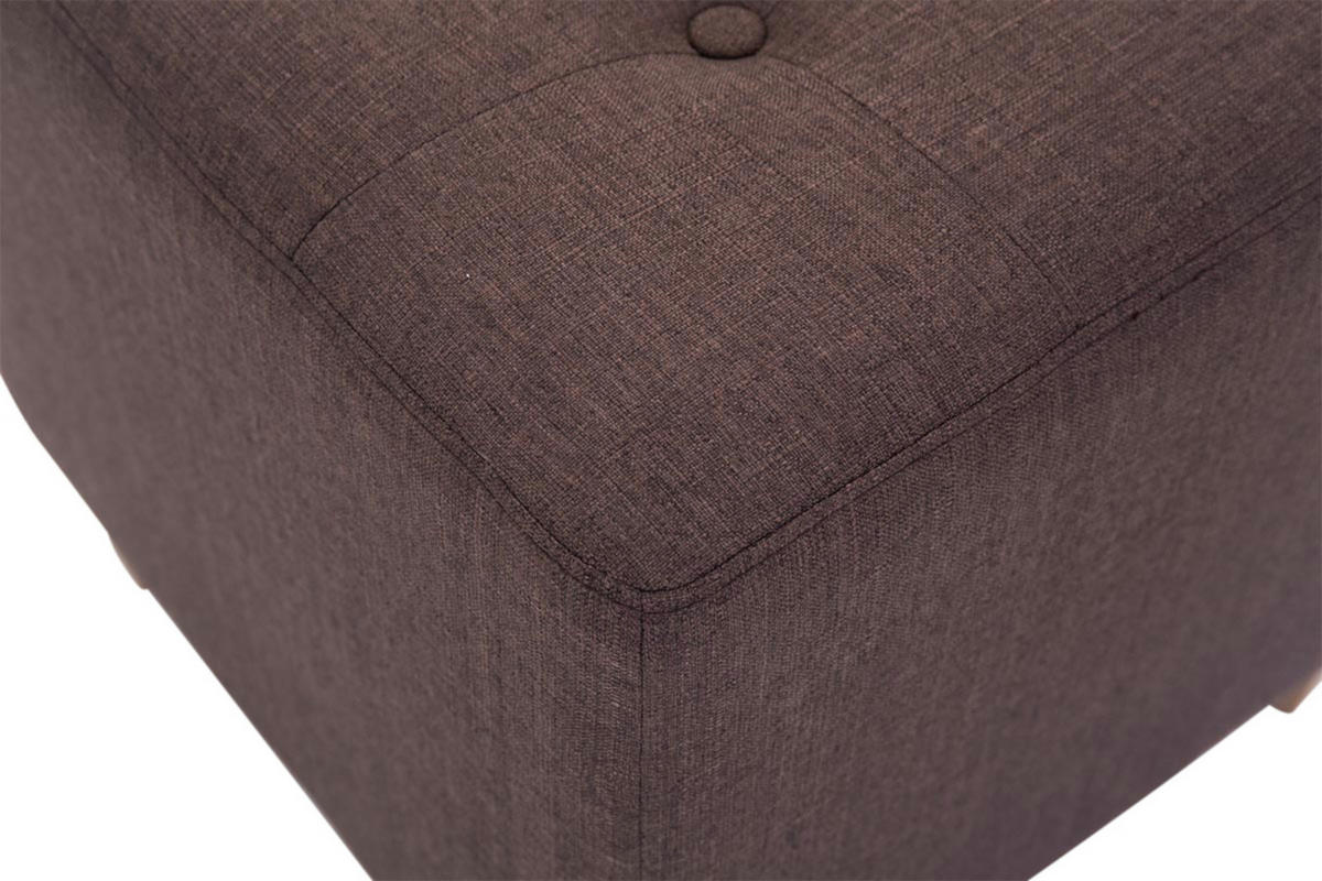 SITZWÜRFEL 2er Set Stoff braun - Braun, Holz/Textil (45/46/45cm) - CLP