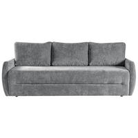 SCHLAFSOFA Piero 3-Sitzer mit Schlaffunktion, Grau - Grau, Textil (222/93/99cm) - Beautysofa