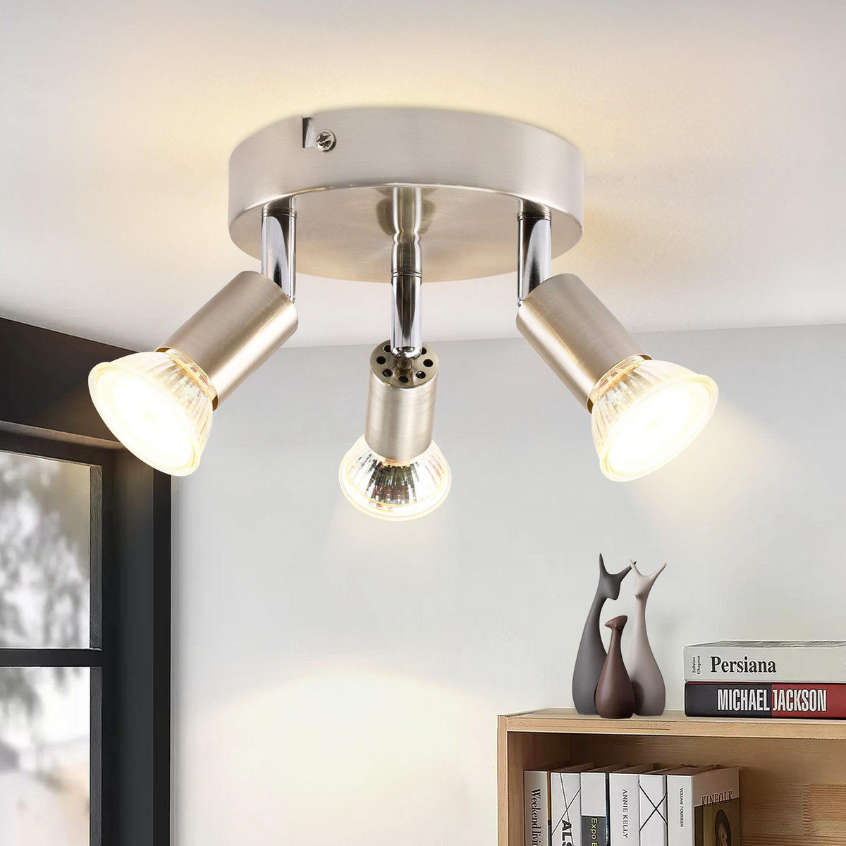 STRAHLER Fest 3-flammig 15/15/10.4 cm - Chromfarben, Metall (10/10/8cm) - ZMH