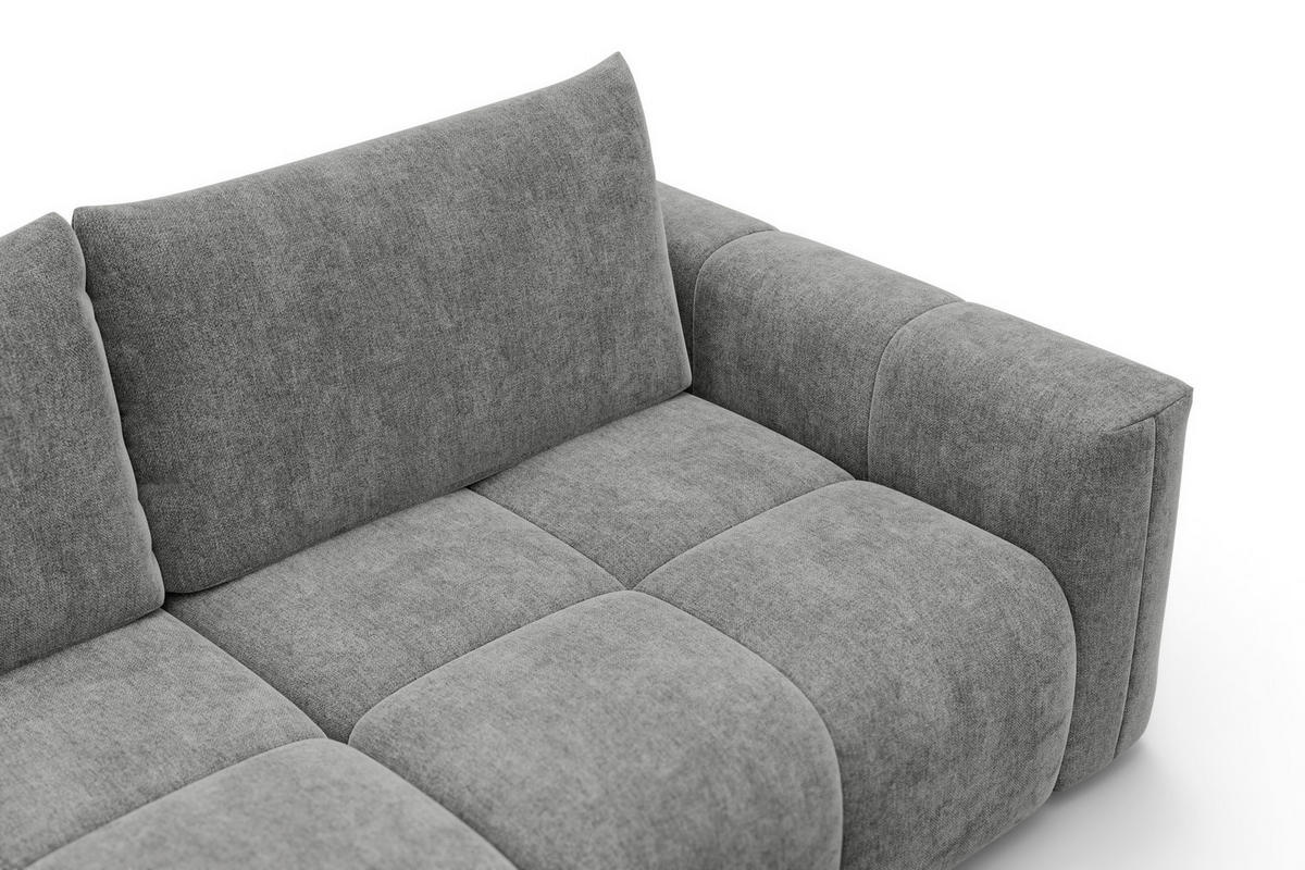 ECKSOFA VERONA 3-Sitzer links, Grau - Schwarz/Grau, Holz/Textil (224/173cm) - Courtois Laville