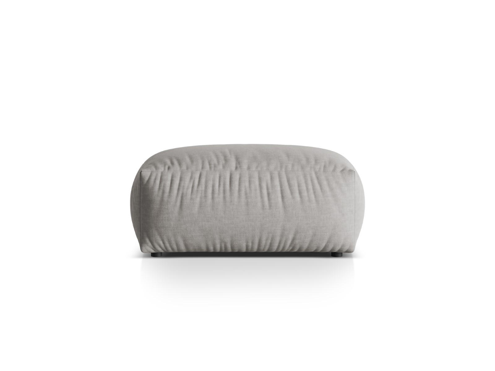 POUF Martina aus strukturiertem Stoff hellgrau - Hellgrau, Textil (106/44/106cm) - Micadoni