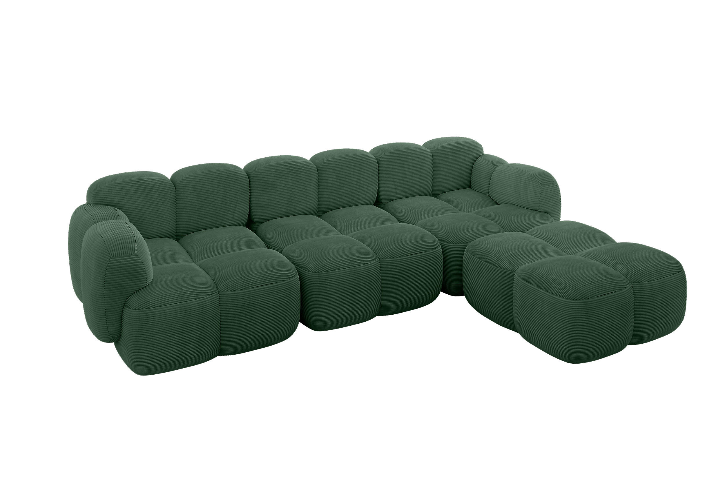 Altdecor Ecksofa Waldgrün 302x205 cm