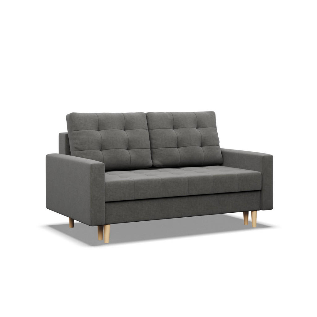 Thumbnail - Mebligo Sofa, Dunkelgrau, Textil, 2-Sitzer, 152x92x92 cm, Wohnzimmer, Sofas & Couches, Sofas, 2-Sitzer Sofas