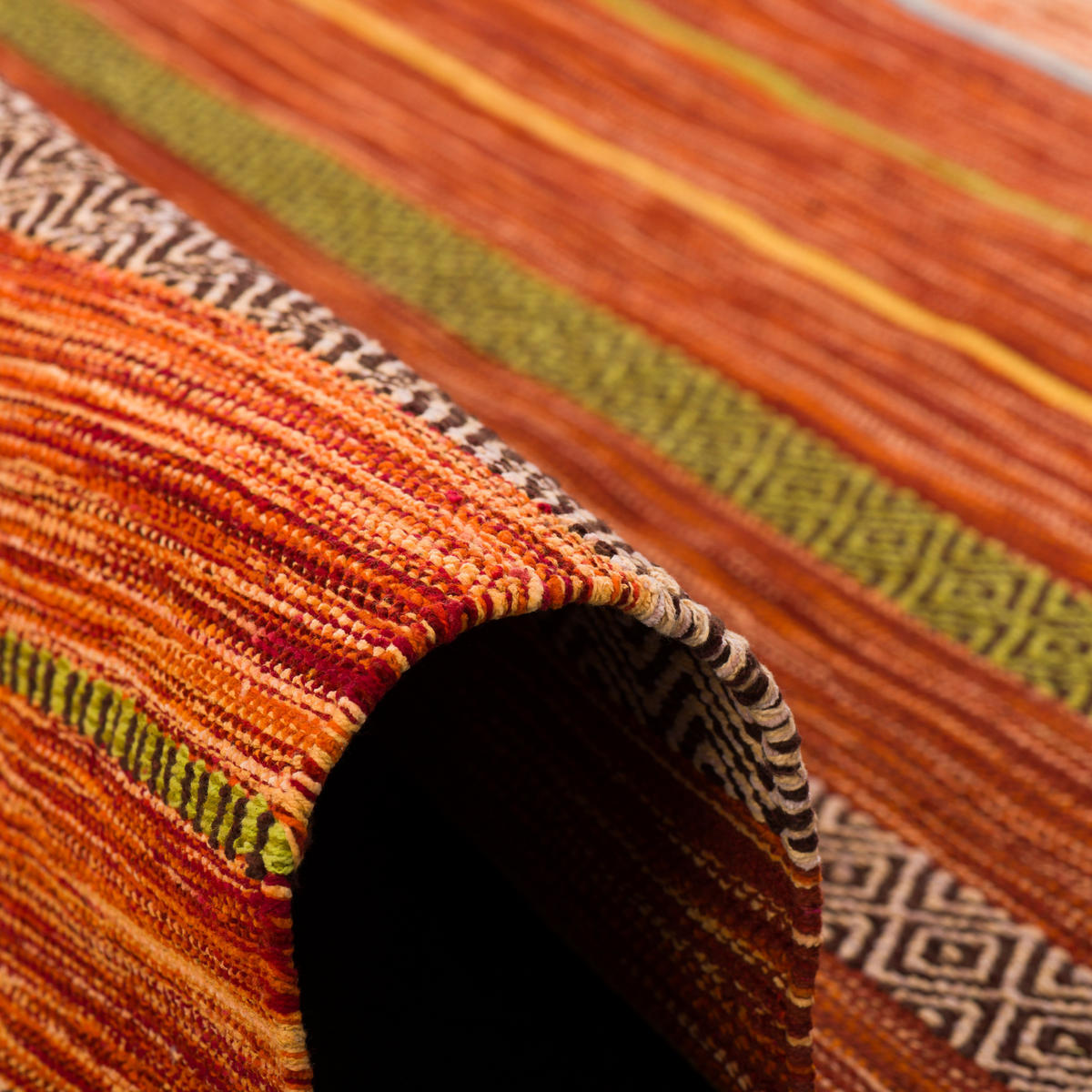 NATUR TEPPICH KELIM KALLEEN - Terracotta, Textil (170/240cm) - Pergamon