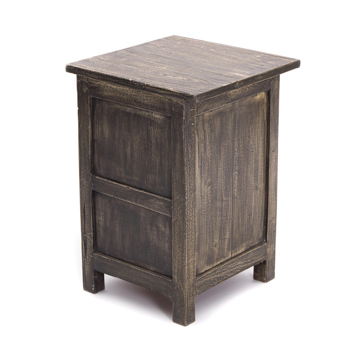 NACHTTISCH Ben Mahagoni Massivholz, mit Schublade und 2 Fächern rustic braun - Braun, Holz (38/55/38cm) - CREEDWOOD