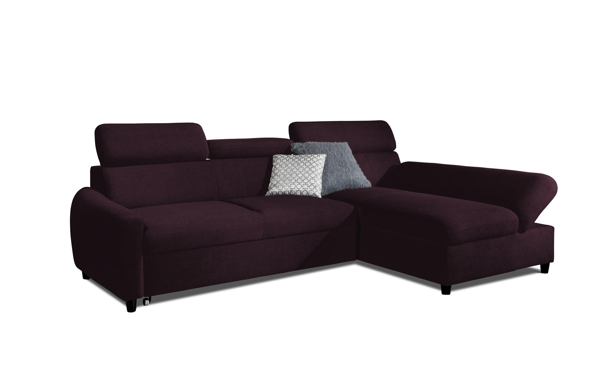 ECKSOFA Schlafsofa Anton Xs In Esito - Violett, Holzwerkstoff/Textil (260/170cm) - Fun Möbel