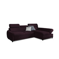 ECKSOFA Schlafsofa Anton Xs In Esito - Violett, Holzwerkstoff/Textil (260/170cm) - Fun Möbel