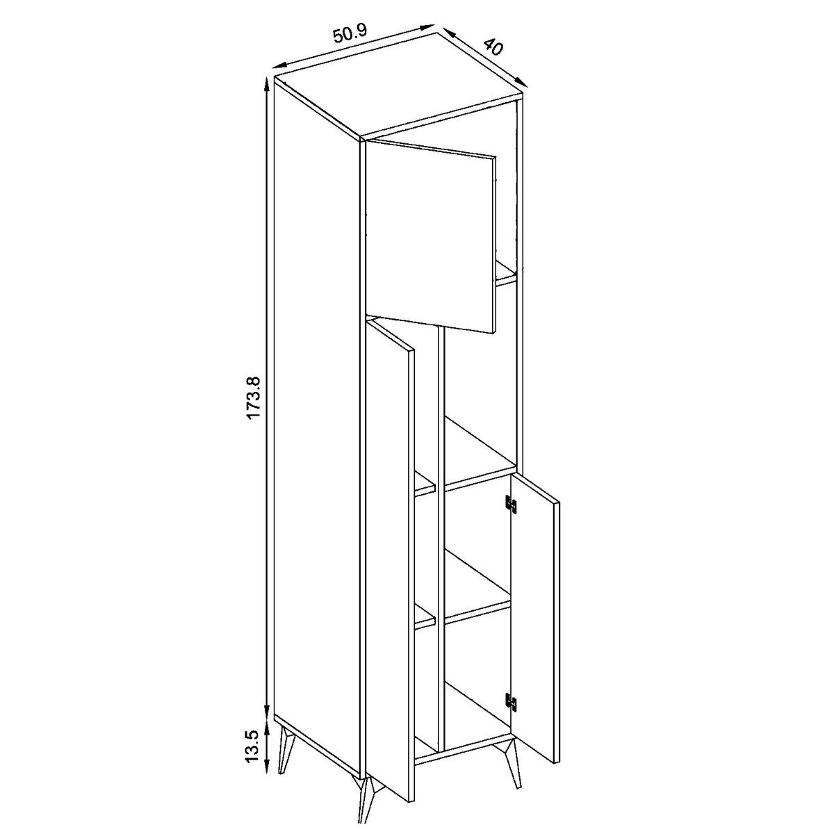 COUCHTISCH ORVIETO STO, 2 Türen, 3 Schließfächer, Eiche, Anthrazit - Eichefarben/Anthrazit, Holzwerkstoff (50/100/42.8cm) - Komodee