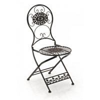 GARTENKLAPPSTUHL Metall Bronze - Bronzefarben, Metall (43/91/50cm) - CLP