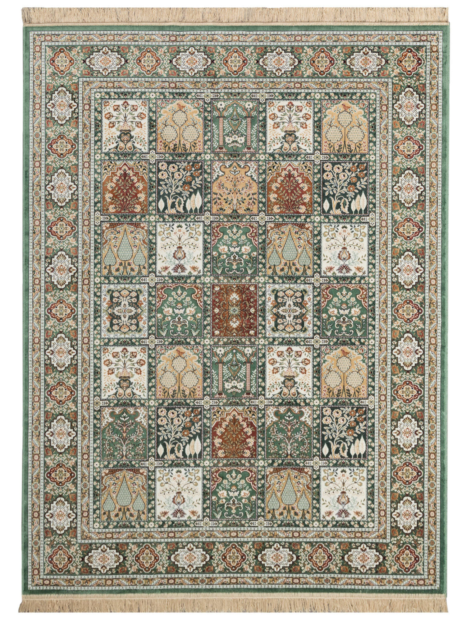 ORIENTTEPPICH 160/230 cm Riad Felder - Grün, Textil (160/230cm) - Steffensmeier