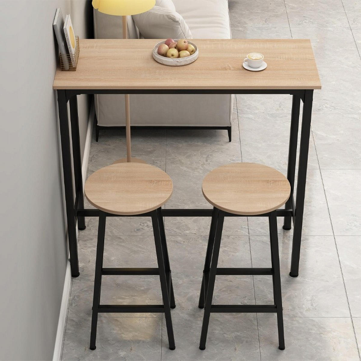 BAR-MÖBEL-SET, braun 100/90/40cm - Braun, Holzwerkstoff (100/90/40cm)