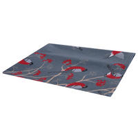 PLATZSET Beeren Vögel Baumwolle stone 45/35 cm - Grau, Textil (35/45cm) - beties Heimtextil