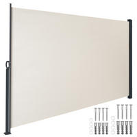 SEITENMARKISE , ausziehbar, mit Aufrollmechanismus, beige - Beige, Kunststoff (300/200/9cm) - tectake