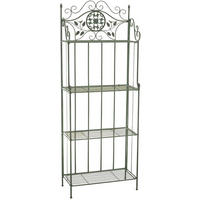 STANDREGAL Metall Antik-Grün - Grün, Metall (66/175/32cm) - CLP