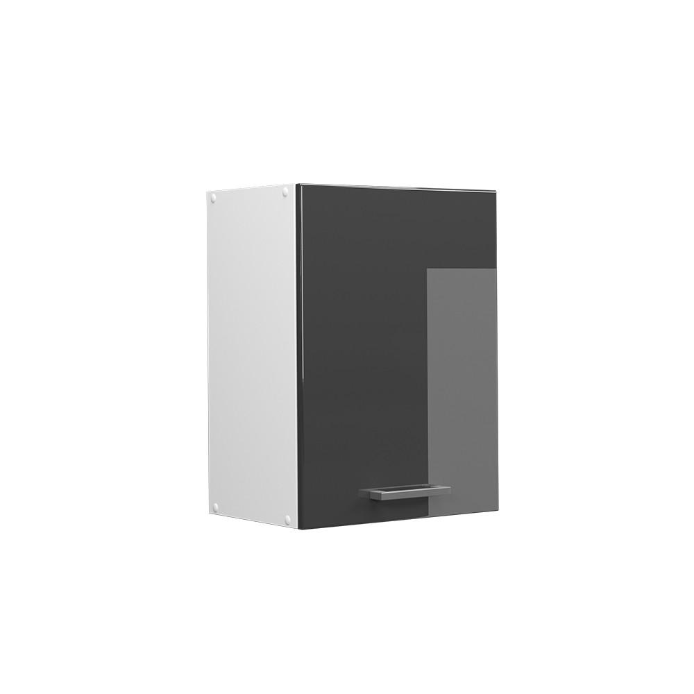 HÄNGESCHRANK R-Line Anthrazit Hochglanz 45 cm - Weiß Hochglanz/Anthrazit, Holzwerkstoff (45/60/31cm) - Vicco