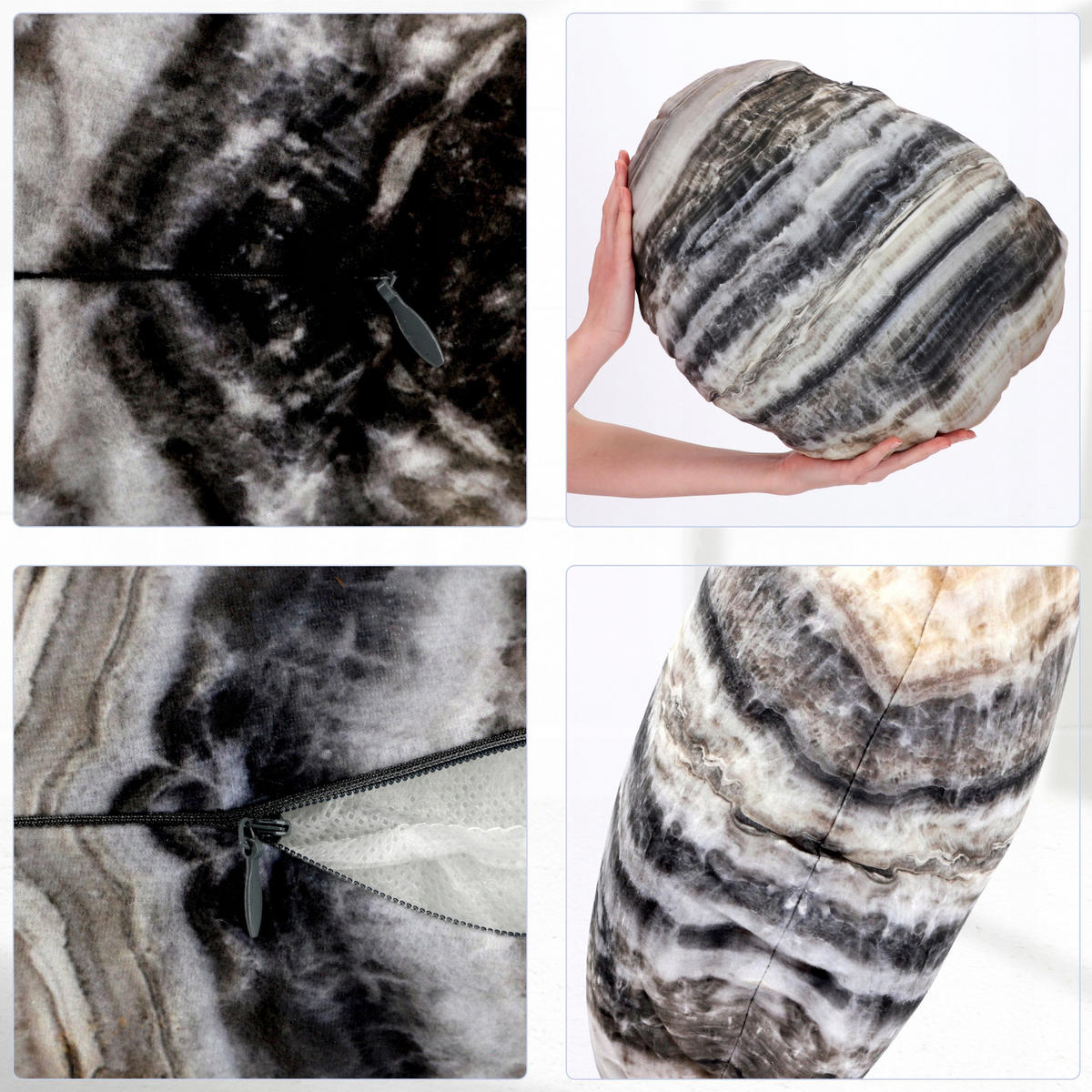 DEKOKISSEN, 33 x 41 cm - Grau, Textil (33/41cm) - KADAX
