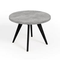 ESSTISCH LORA, Durchmesser: 110 / 210 cm Atelier Hell / Schwarz - Hellgrau/Schwarz, Holz (110/210/76cm) - Dekori_Interiors