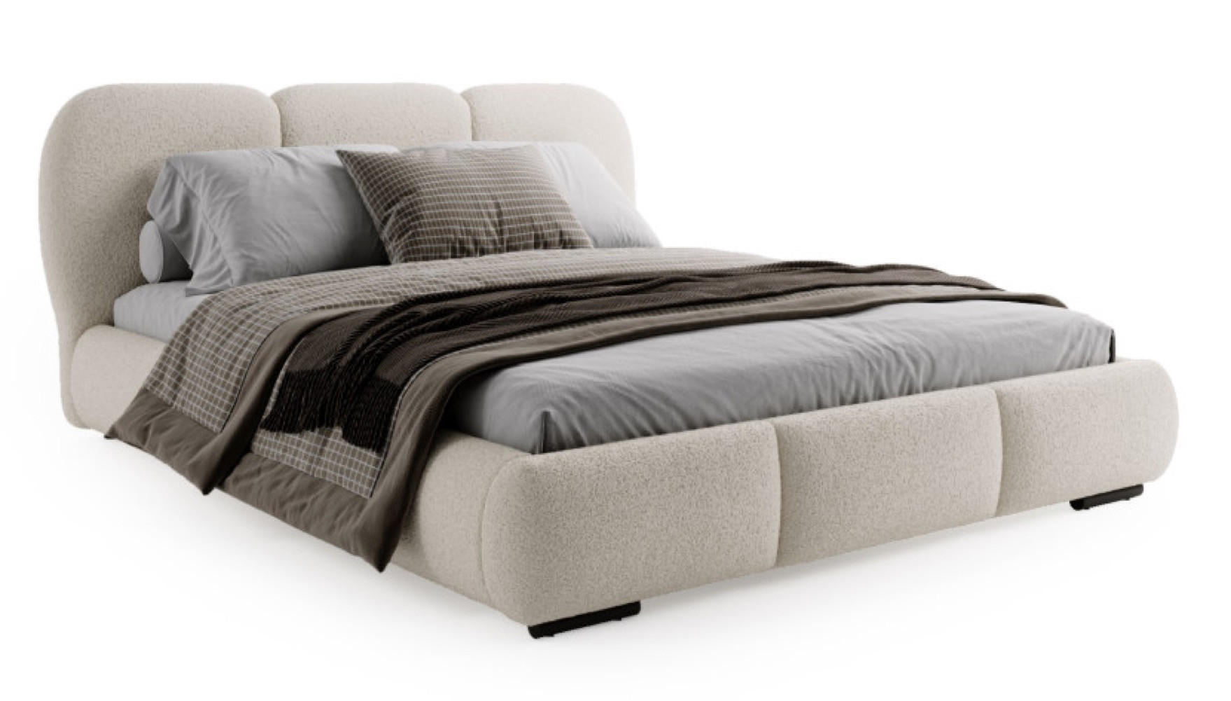 BETT Hellbeige ROZA Gepolstert Mit Bettkasten 180x200 cm - Beige, Textil (180/200cm) - Sepro Meble