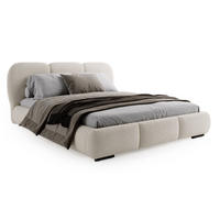 BETT Hellbeige ROZA Gepolstert Mit Bettkasten 180x200 cm - Beige, Textil (180/200cm) - Sepro Meble