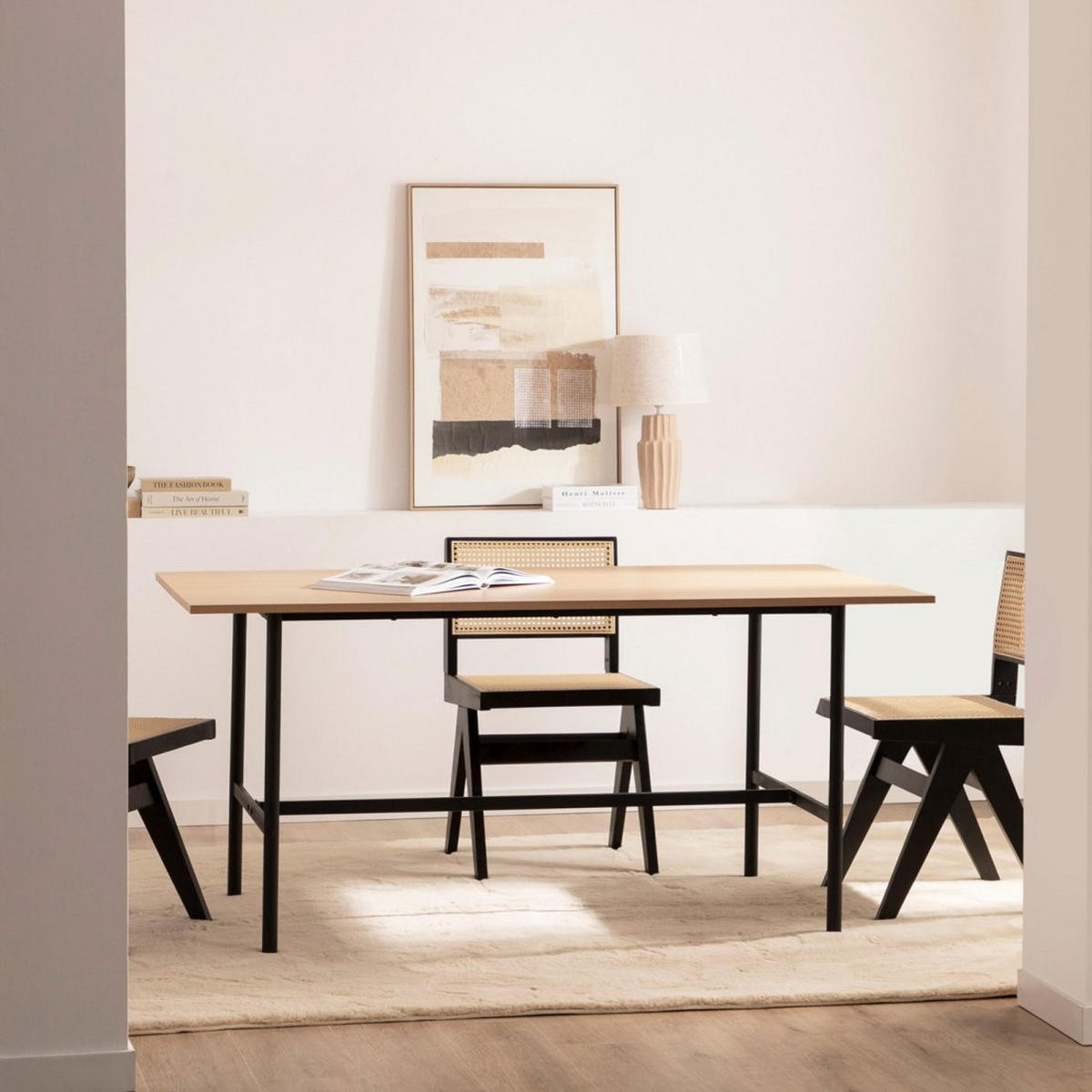 ESSTISCH Beka Natürlich 160 cm x 75 cm - Naturfarben, Holzwerkstoff (90/160/75cm) - Klast Home
