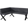 ECKBANK PETER_X - Dunkelgrau, Textil (128/168cm) - Meblini