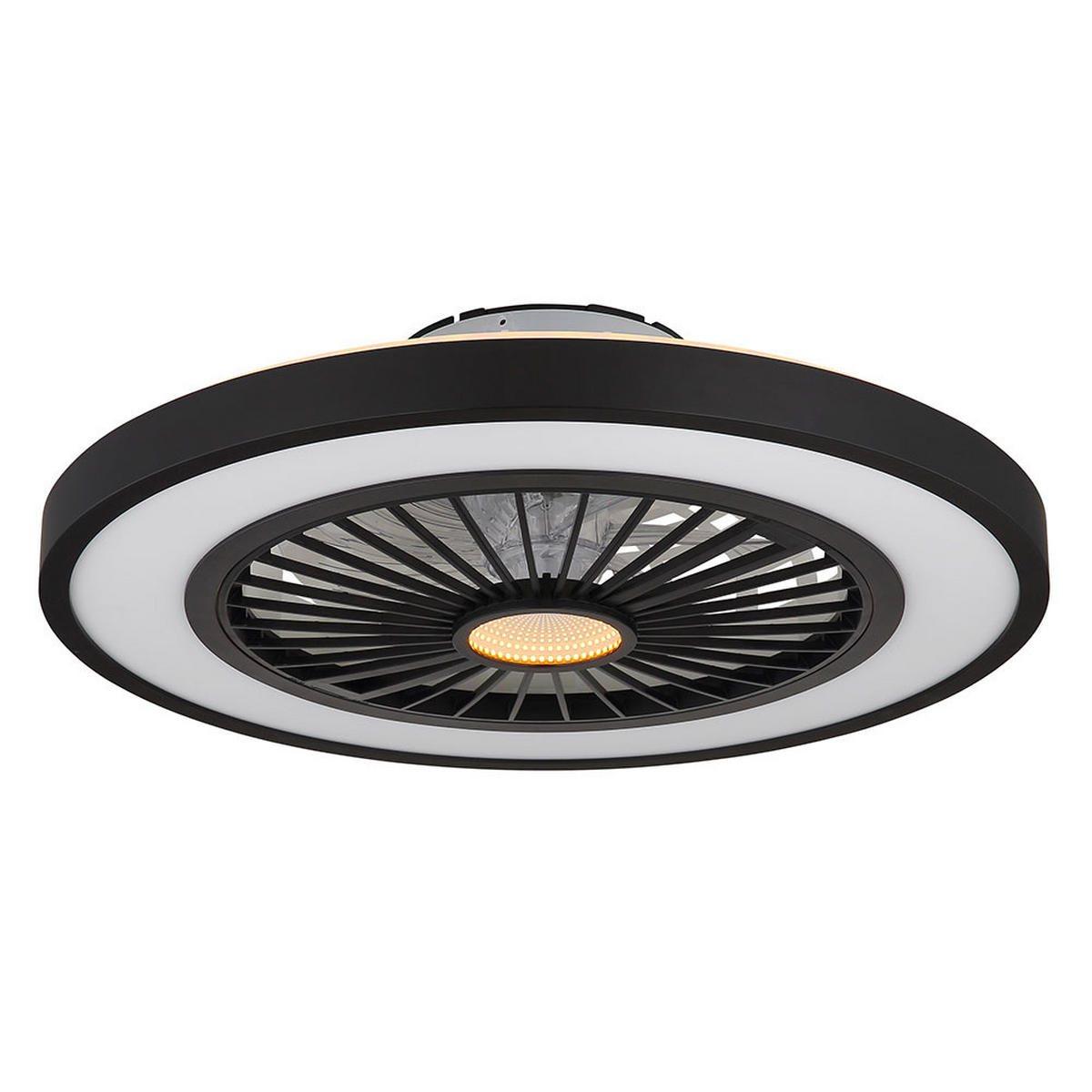 LED DECKENVENTILATOR Metall Schwarz - Schwarz, Metall (54/54/15.9cm) - Globo Lighting