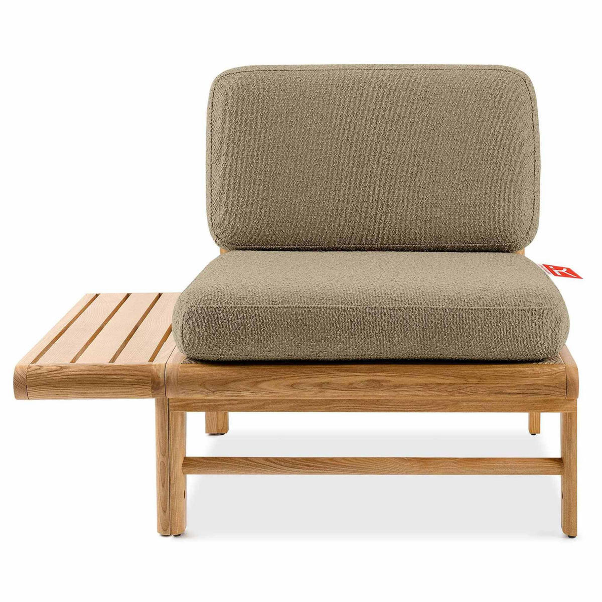 GARTENSOFA ATREDA 3-Sitzer, mit Ablage - Beige, Holz/Textil (245/74/80cm) - KONSIMO®