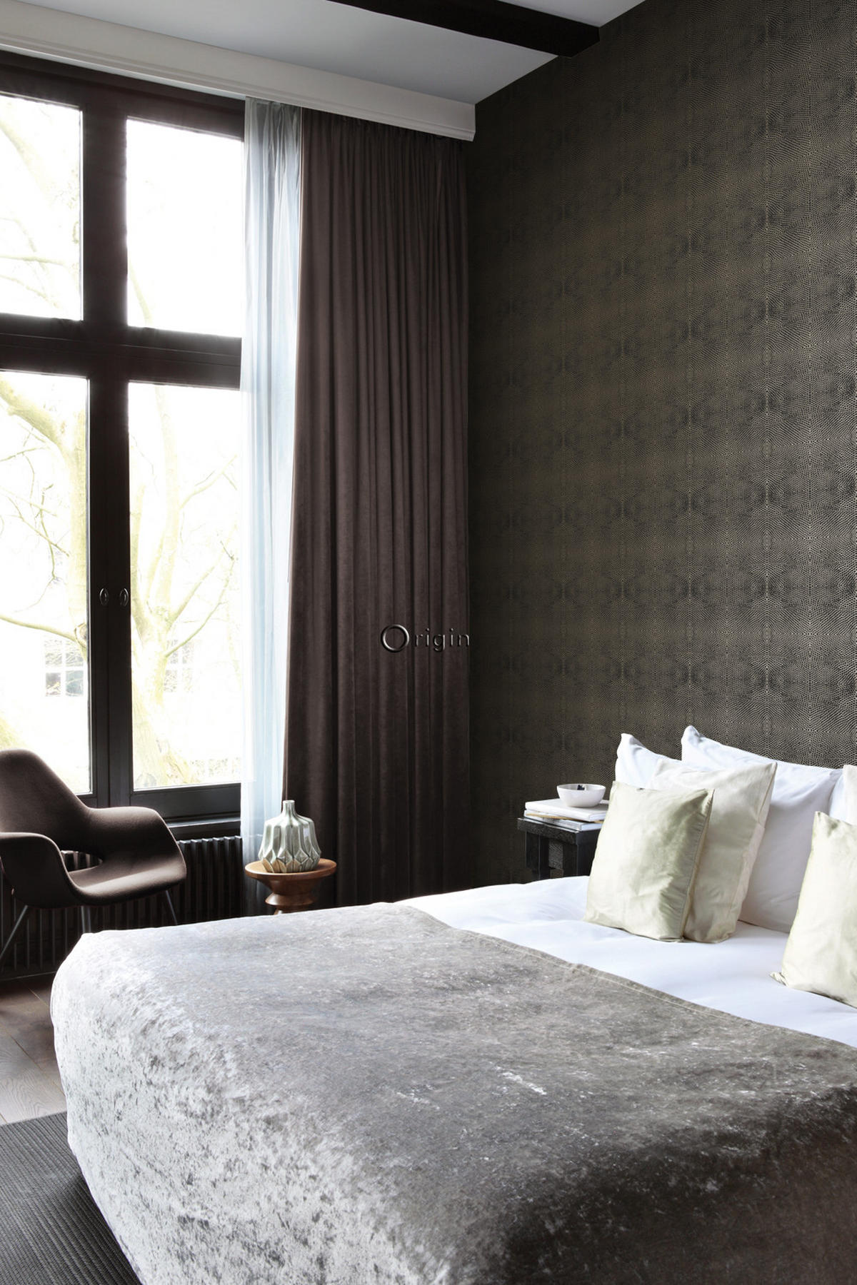 TAPETE Tierhautmuster 53 cm x 10.05 m - Schwarz, Papier (53/1000cm) - Origin Wallcoverings