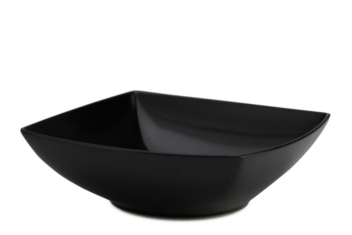 TELLERSET EPIRI Suppenteller 6 Personen 6-tlg - Schwarz, Keramik (17cm) - KONSIMO®