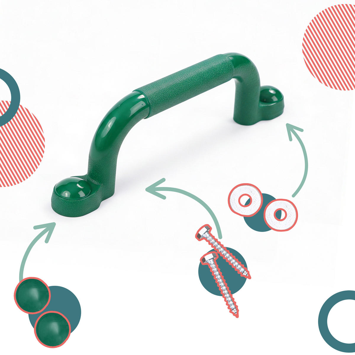 CHYTY Zelené 4dílná-sada PE 24 cm - zelená barva, plast (3/7cm) - Relaxdays