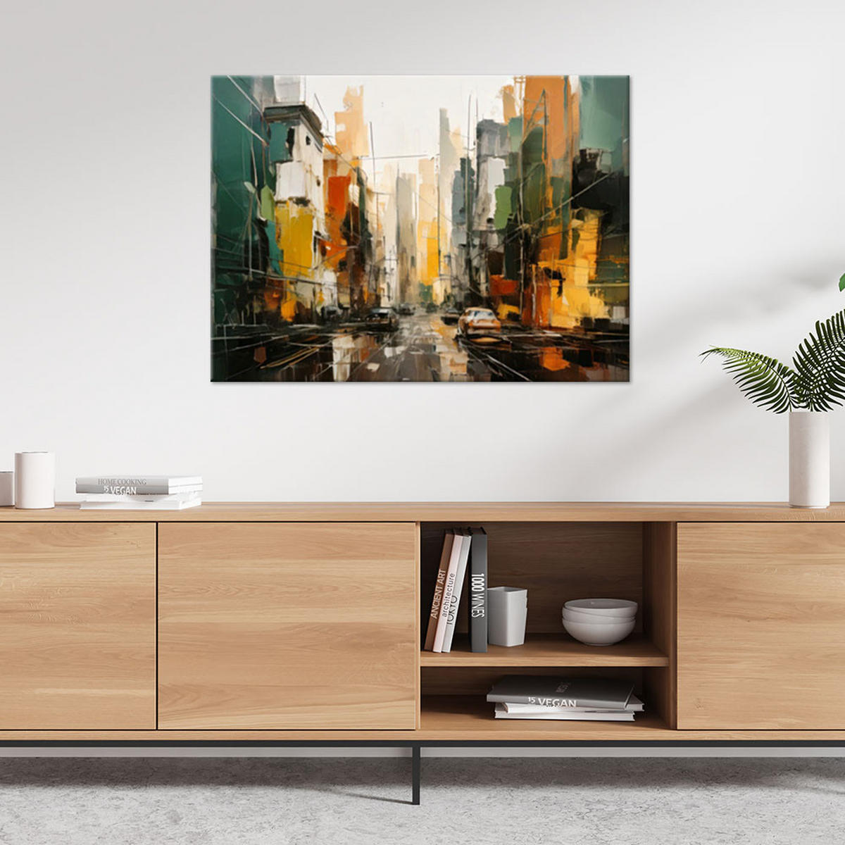 LEINWANDBILD Abstraktion 100x70cm - Multicolor, Textil (100/70cm) - Feeby