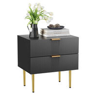 NACHTTISCH Schwarz 53/41/53 cm - Schwarz, Holz (53/53/41.3cm) - PANGIVO