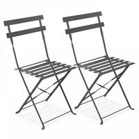 GARTENSTUHL, klappbar 2-tlg., Grau - Grau, Metall (46/82/42cm) - Oviala