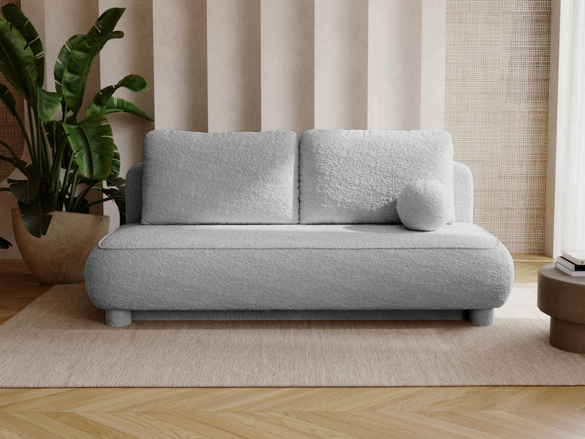 SOFA Grau BELLY - Grau, Holzwerkstoff (209/96/96cm) - Compleo24