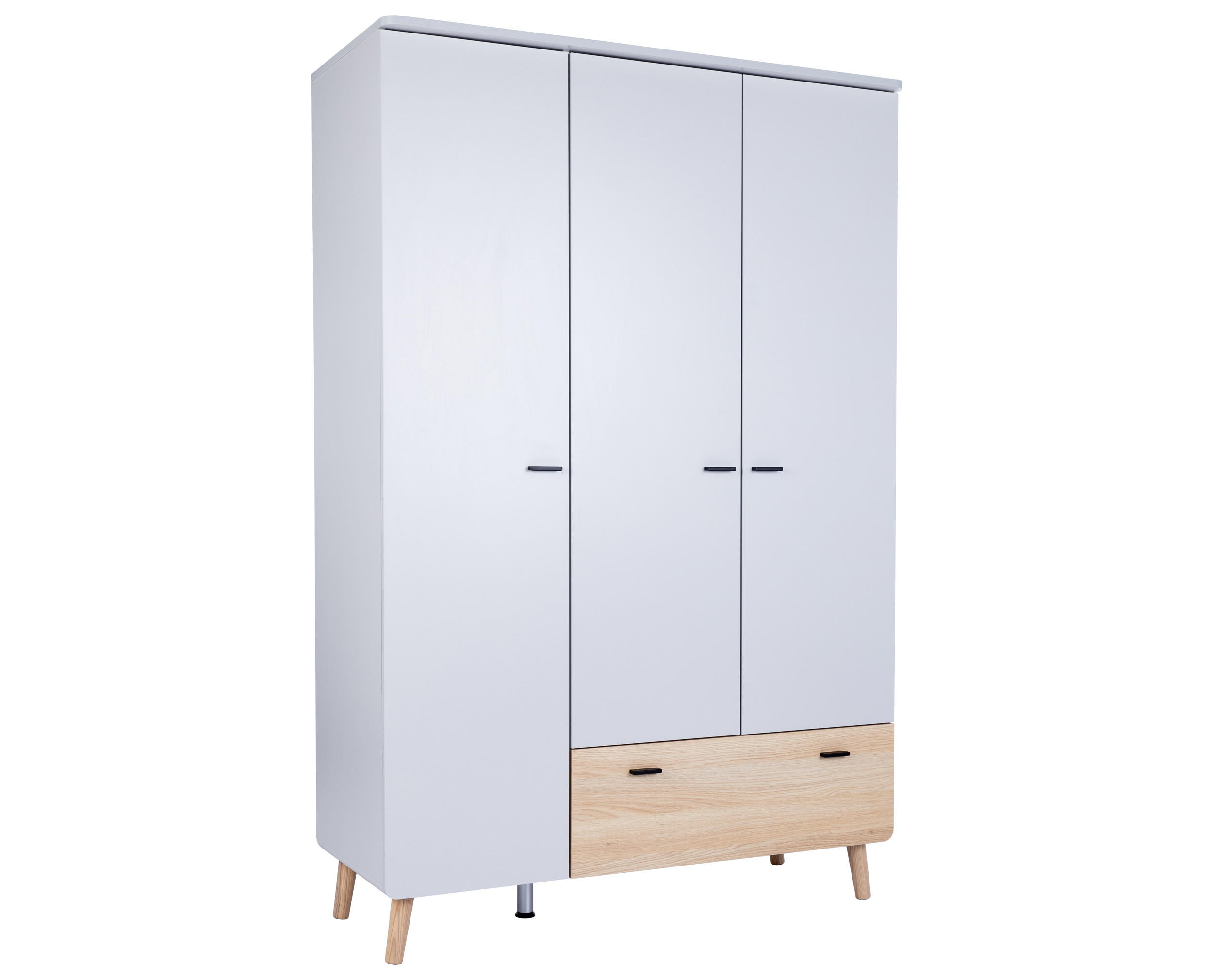 arthur berndt Kleiderschrank Hellgrau, Eiche 132x201x54 cm