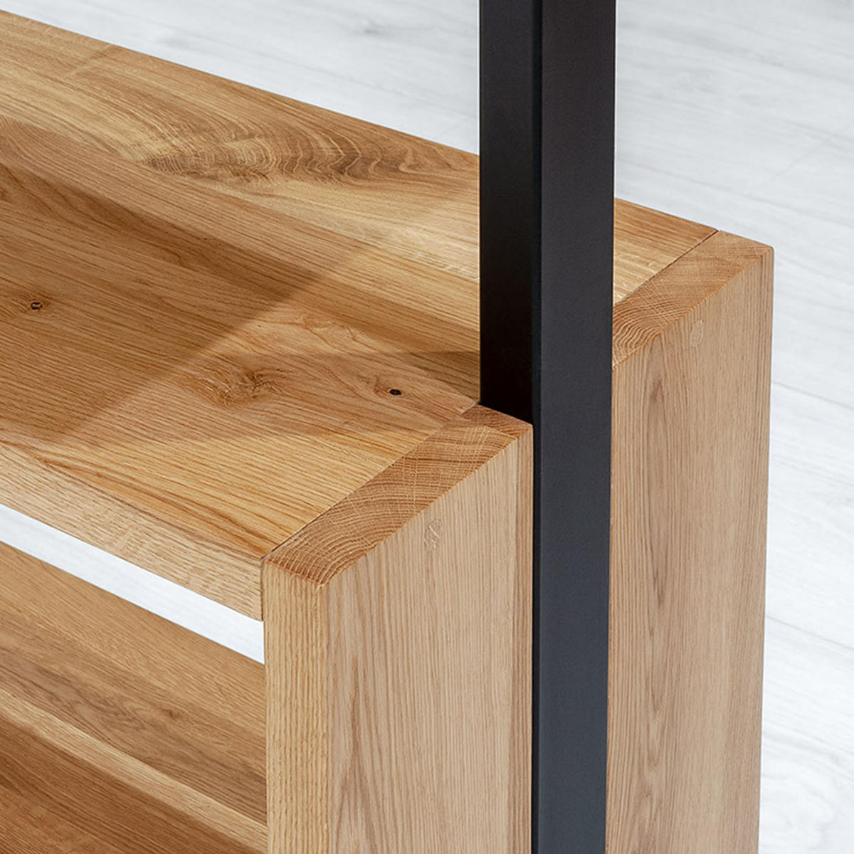 REGAL Veer aus massivem Eichenholz - Eichefarben/Naturfarben, Holz (160/210/35cm) - Danzz