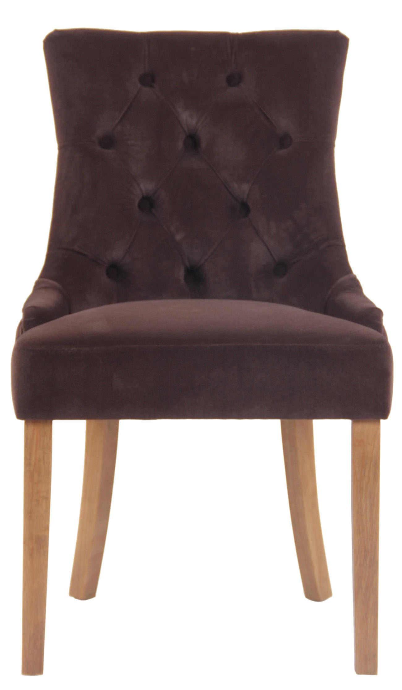 ESSZIMMERSTUHL Aboli Samt, antik-hell Braun - Hellbraun/Braun, Holz/Textil (55/92/58cm) - TPFLiving