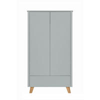 KINDERKLEIDERSCHRANK Zara_2, 2-türig – ideal für das Kinderzimmer - Grau, Holzwerkstoff (94/176/51.5cm) - RAUMHIRSCH FURNITURE