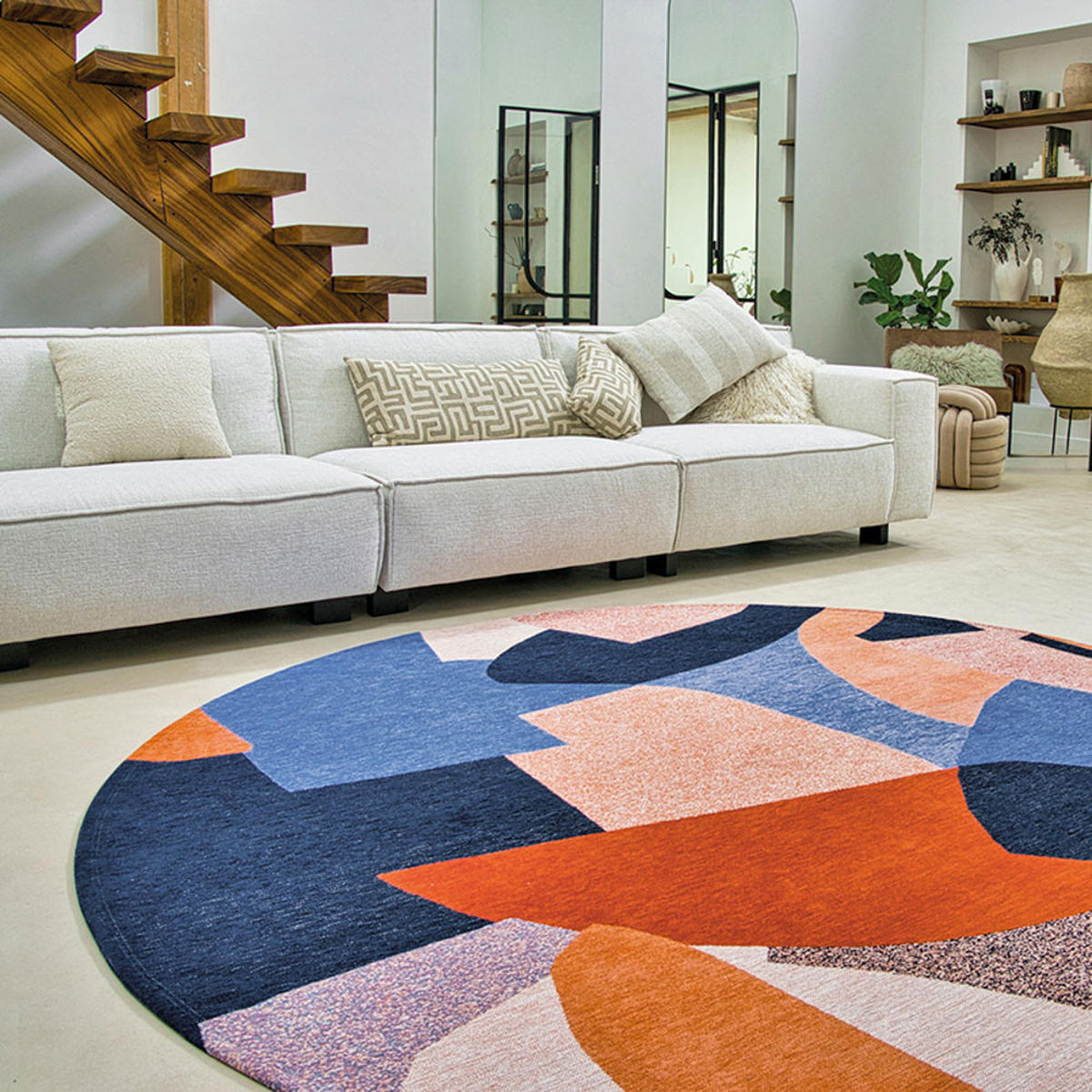 TEPPICH Carpe Diem Gallery Shapes 240/240 cm - Multicolor, Textil (240/240cm) - Louis De Poortere